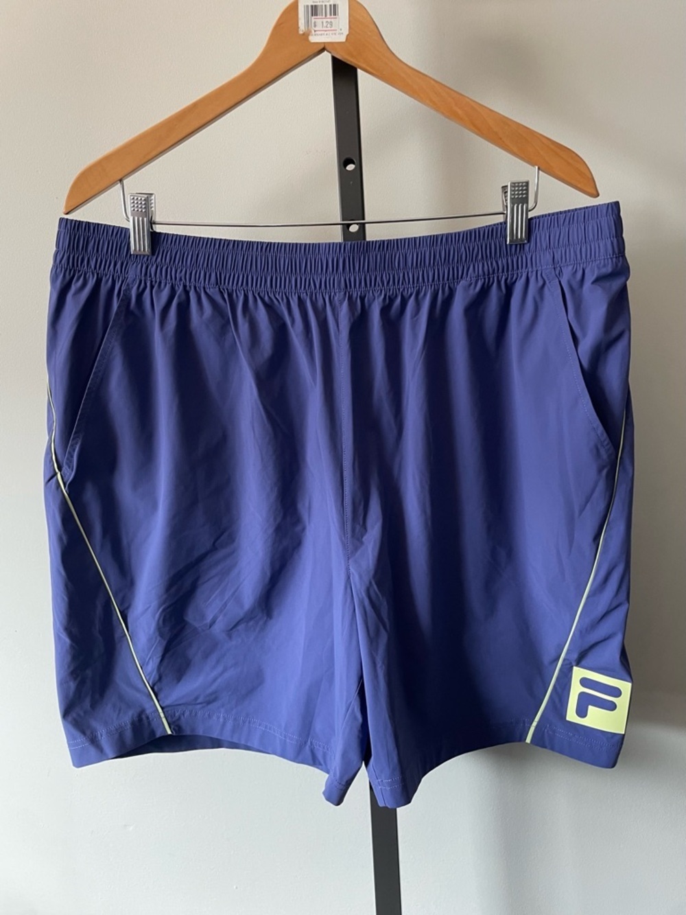 NWT Fila Men’s Athletic Shorts Purple Green Size XL